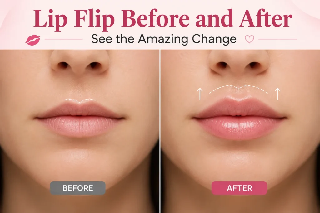 lip flip before and after​